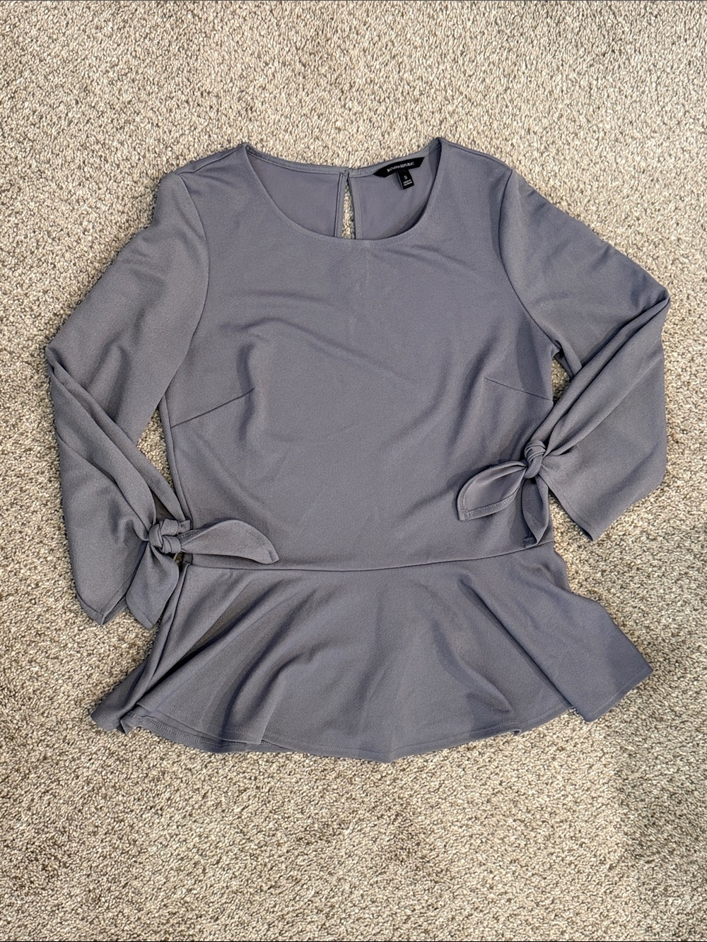 Banana Republic Gray Peplum Blouse